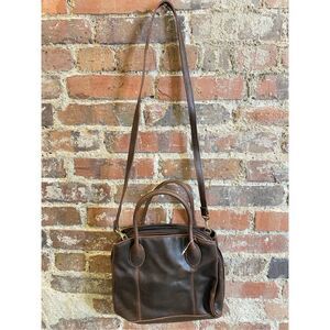 CHEROKEE Chocolate Brown Leather Crossbody Handbag NWOT